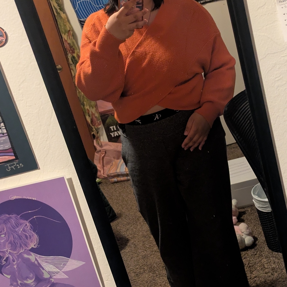 Orange Knit Sweater
